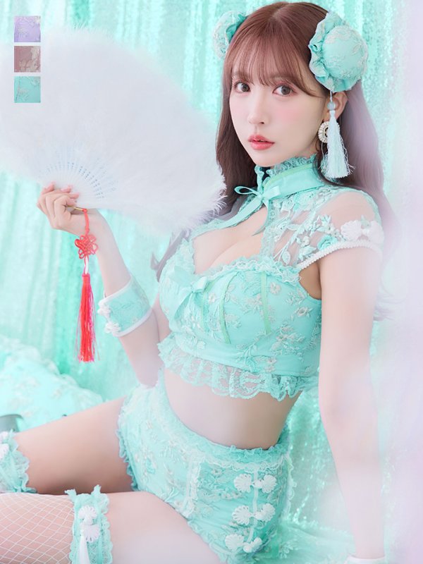 画像34: 【ハロウィン】【sugar nine×マリームーンコラボ】 マリームーンコラボセットアップチャイナ 【コスプレ5点セット】 【XS-Mサイズ/4カラー】[OF04] (34)