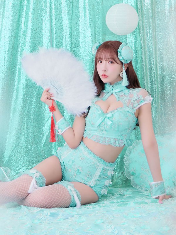 画像40: 【ハロウィン】【sugar nine×マリームーンコラボ】 マリームーンコラボセットアップチャイナ 【コスプレ5点セット】 【XS-Mサイズ/4カラー】[OF04] (40)