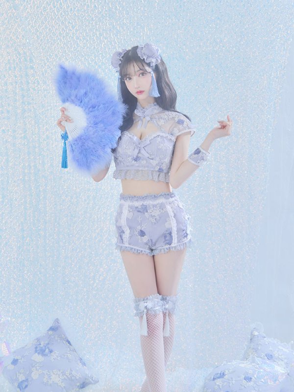 画像13: 【ハロウィン】【sugar nine×マリームーンコラボ】 マリームーンコラボセットアップチャイナ 【コスプレ5点セット】 【XS-Mサイズ/4カラー】[OF04] (13)