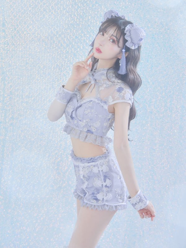 画像13: 【ハロウィン】【sugar nine×マリームーンコラボ】 マリームーンコラボセットアップチャイナ 【コスプレ5点セット】 【XS-Mサイズ/4カラー】[OF04] (13)