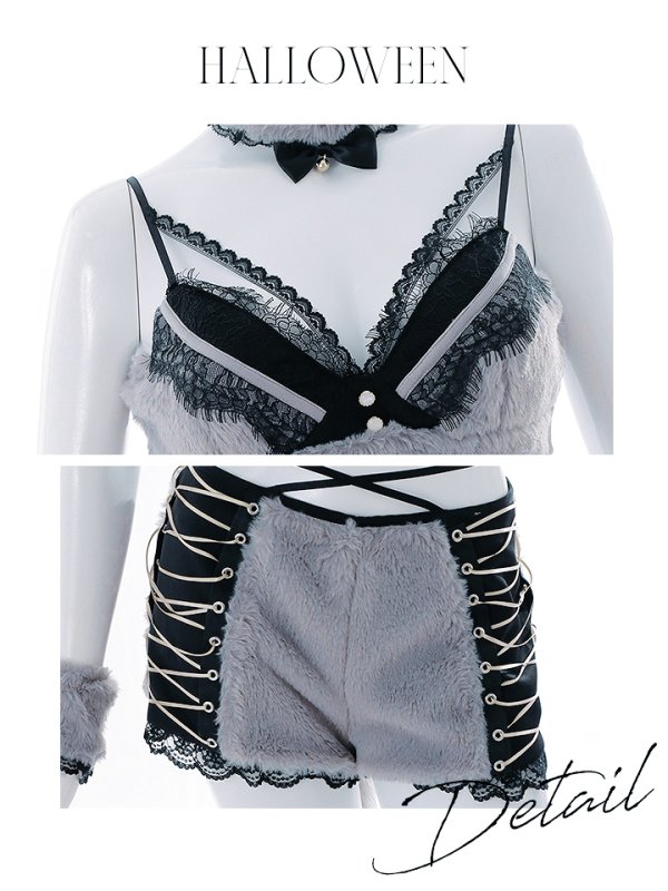 画像19: 【即日発送】【ハロウィン】【sugar nine×マリームーンコラボ】 オオカミセットアップ【コスプレ7点セット】【XS-Lサイズ/1カラー】[OF04] (19)