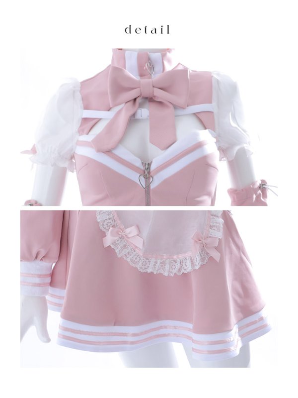 画像15: 【即日発送！】【sugar nine×マリームーンコラボ】 【ハロウィン】マリームーンコラボジャージメイド 【コスプレ8点セット】 【XS-Lサイズ/2カラー】[OF04] (15)