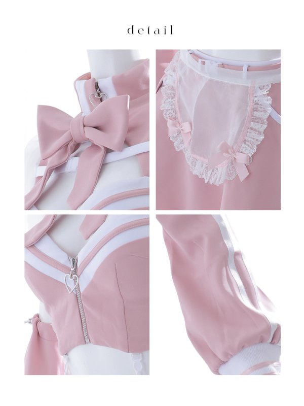 画像16: 【即日発送！】【sugar nine×マリームーンコラボ】 【ハロウィン】マリームーンコラボジャージメイド 【コスプレ8点セット】 【XS-Lサイズ/2カラー】[OF04] (16)