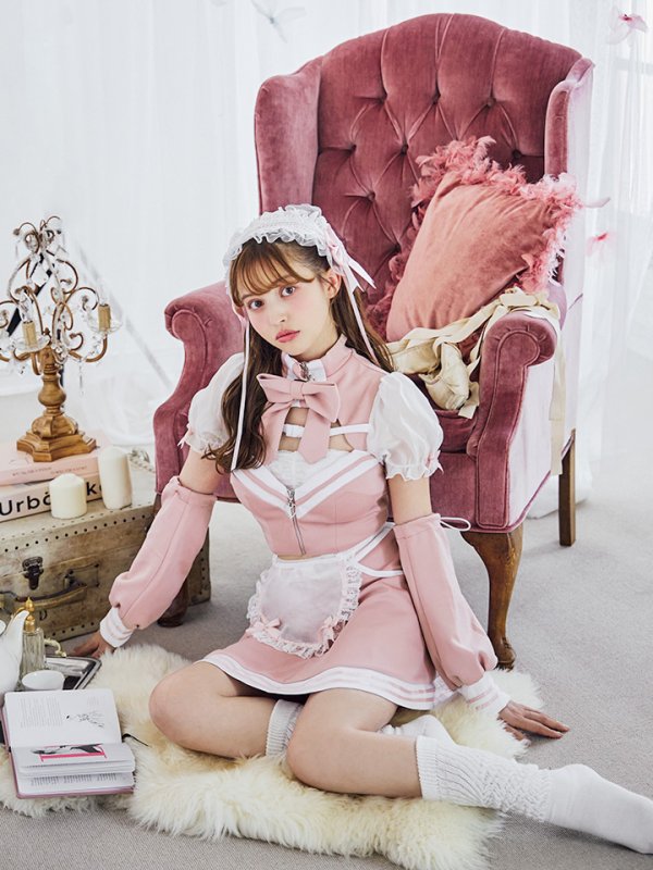 画像10: 【即日発送！】【sugar nine×マリームーンコラボ】 【ハロウィン】マリームーンコラボジャージメイド 【コスプレ8点セット】 【XS-Lサイズ/2カラー】[OF04] (10)