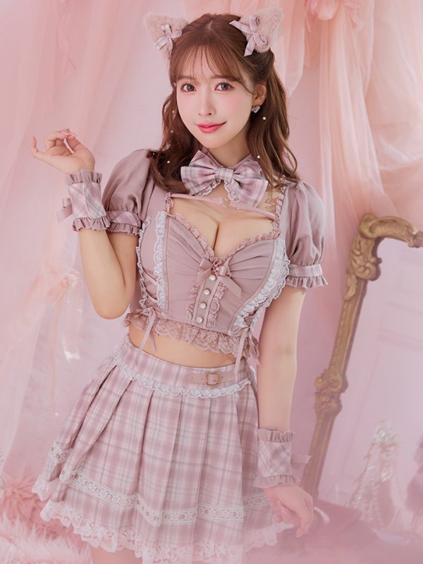 画像9: 【即日発送！】【sugar nine×マリームーンコラボ】 【ハロウィン】マリームーンコラボ制服ネコセットアップ 【コスプレ7点セット】 【XS-Lサイズ/2カラー】[OF04] (9)