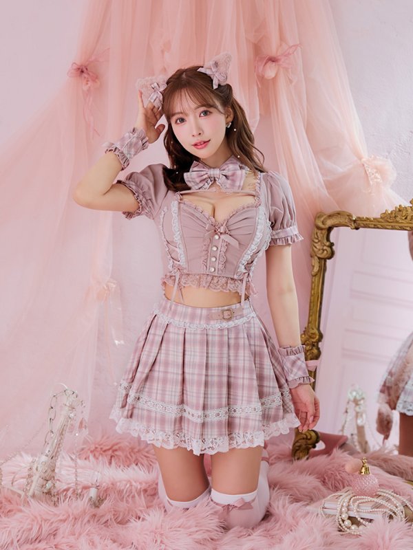 画像12: 【即日発送！】【sugar nine×マリームーンコラボ】 【ハロウィン】マリームーンコラボ制服ネコセットアップ 【コスプレ7点セット】 【XS-Lサイズ/2カラー】[OF04] (12)