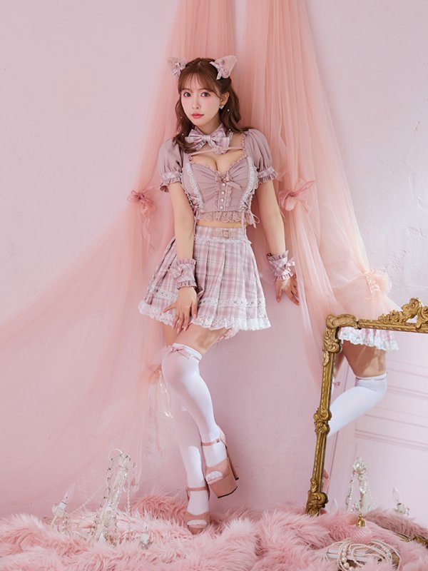 画像16: 【即日発送！】【sugar nine×マリームーンコラボ】 【ハロウィン】マリームーンコラボ制服ネコセットアップ 【コスプレ7点セット】 【XS-Lサイズ/2カラー】[OF04] (16)