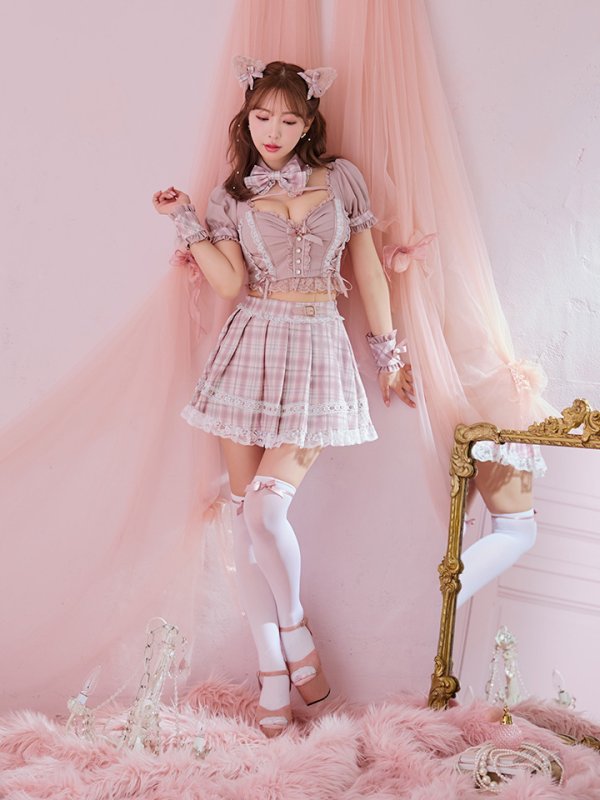 画像17: 【即日発送！】【sugar nine×マリームーンコラボ】 【ハロウィン】マリームーンコラボ制服ネコセットアップ 【コスプレ7点セット】 【XS-Lサイズ/2カラー】[OF04] (17)