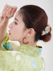 画像6: 【高級浴衣】グリーン地に大輪の牡丹浴衣【浴衣３点セット 浴衣/帯/下駄】 hy-obi-2 / KZH-3 / Adri-kj-6 / Yheko-W / VS-1 [YMT] (6)