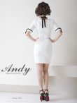 画像13: 【ANDY Fashion Press vol.14 掲載商品】バイカラー/ 五分袖/ 半袖/ 袖あり/ パイピング/ クロスリボン/ ボタン/ タイト/ ミニドレス/ キャバドレス[OF05] (13)