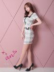 画像17: 【an /アン】チェック/ 半袖/ 袖あり/ ボタン/ タイト/ ミニドレス/ キャバドレス[OF05] (17)