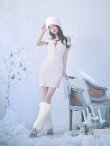 画像10: 【即日発送！】【サンタコス 3点セット】【XS-Lサイズ/3カラー】オフショルニットワンピサンタコスプレ(SLG001)(SFB001) [YMT] (10)