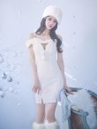画像12: 【即日発送！】【サンタコス 3点セット】【XS-Lサイズ/3カラー】オフショルニットワンピサンタコスプレ(SLG001)(SFB001) [YMT] (12)