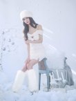 画像9: 【即日発送！】【サンタコス 3点セット】【XS-Lサイズ/3カラー】オフショルニットワンピサンタコスプレ(SLG001)(SFB001) [YMT] (9)