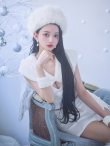 画像6: 【即日発送！】【サンタコス 4点セット】【XS-Lサイズ】ファーティペット付きニットセットアップサンタコスプレ(SLG001)(SFB001)[YMT] (6)