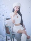 画像12: 【即日発送！】【サンタコス 4点セット】【XS-Lサイズ】ファーティペット付きニットセットアップサンタコスプレ(SLG001)(SFB001)[YMT] (12)