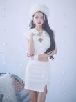 画像7: 【即日発送！】【サンタコス 4点セット】【XS-Lサイズ】ファーティペット付きニットセットアップサンタコスプレ(SLG001)(SFB001)[YMT] (7)