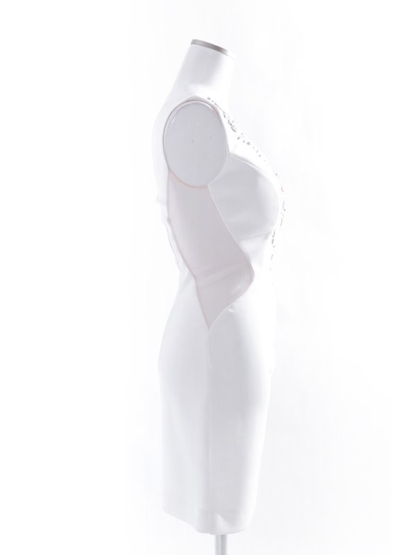 画像14: 【訳あり商品】※背面汚れあり【Jessica/ジェシカ】 ワンカラー/ ビジュー/ Vネック/ サイドシアー/ ノースリーブ/ タイト/ ミニドレス/ キャバドレス【HC03】 BBB-JS9746 (14)