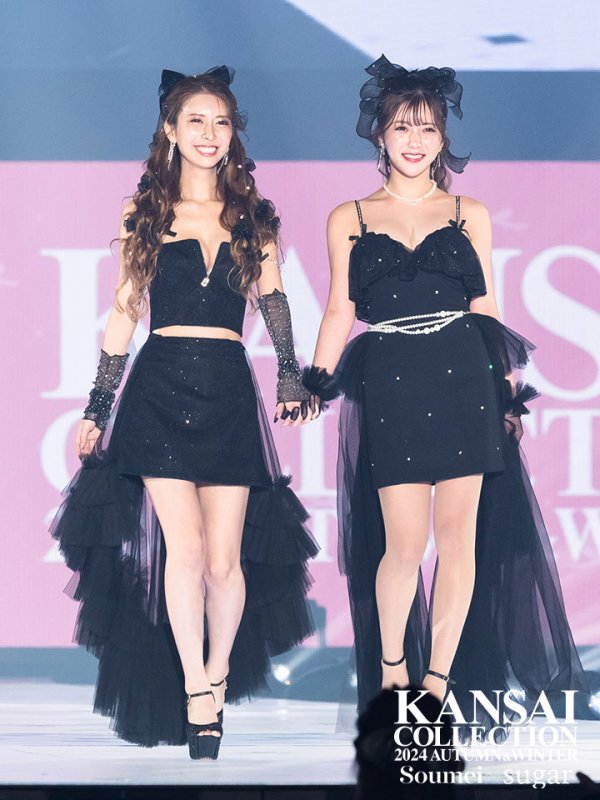 画像3: 訳あり商品☆使用感あり☆【かずは/関西コレクション着用】XSサイズあり【ROBE de FLEURS/ローブドフルール】スパンコール/ 刺繍レース/ フロントジップ/ キャミソール/ ショルダービジュー/ 台形スカート/ セットアップ/ ミニドレス/ キャバドレス[OF2]【 (3)