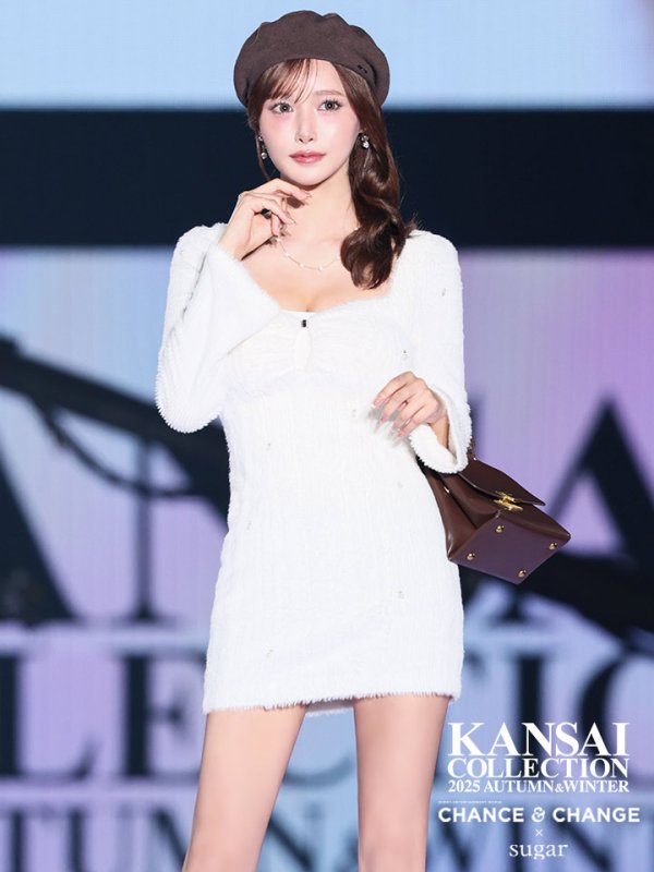 アイボリー　モデル：きほ　身長：169cm　着用サイズ：Sサイズ