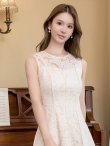 画像4: XS-Lサイズあり 【GINZA COUTURE/銀座クチュール】総レース/ パイピング/ ラインデザイン/ Aライン/ ひざ丈/ ノースリーブ/ ワンピース/ ミディアムドレス/ キャバドレス[OF2] (4)
