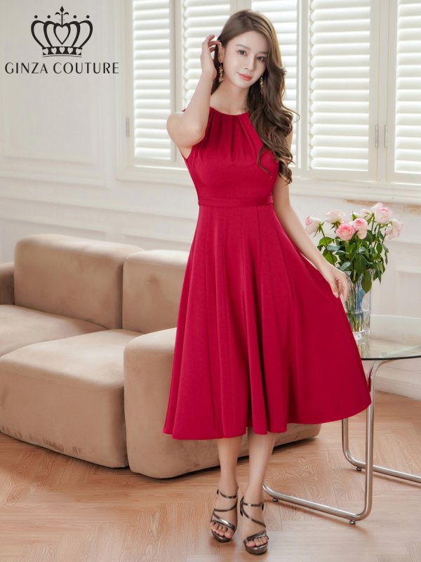 ワインレッド　モデル：Aoli　身長：162cm：7号(Sサイズ)