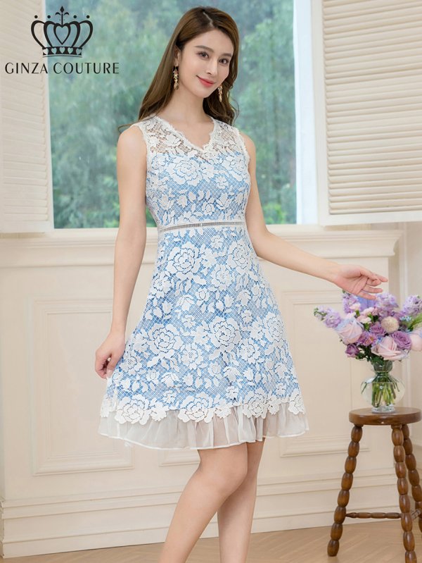 ブルーxホワイト モデル:Aoli 身長:162cm 着用サイズ:7号(Sサイズ)