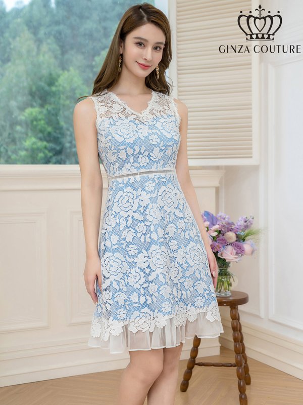 ブルーxホワイト モデル:Aoli 身長:162cm 着用サイズ:7号(Sサイズ)