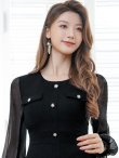 ブラック モデル：Qiqi　身長：160cm　着用サイズ：7号(Sサイズ)