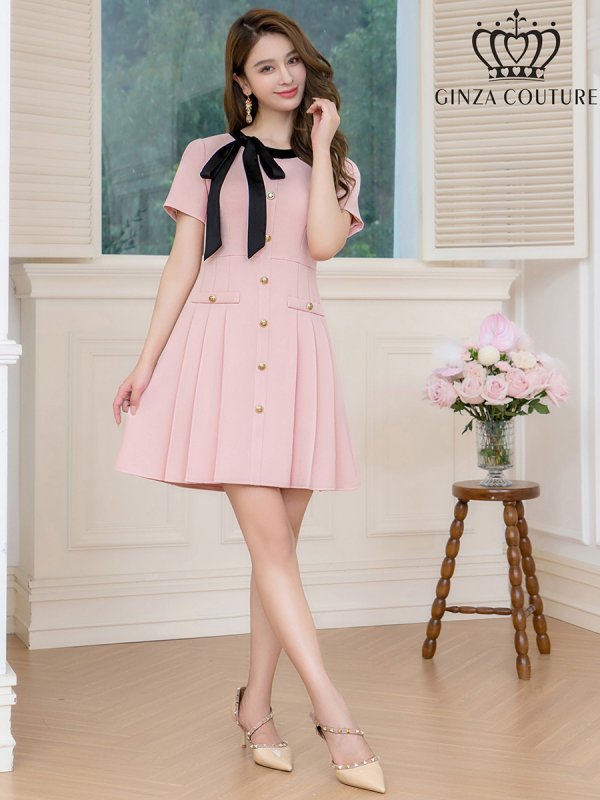 ピンク モデル:Aoli 身長:162cm 着用サイズ:7号(Sサイズ)