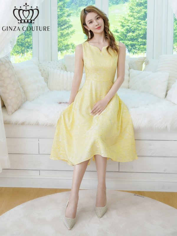 イエロー　モデル：Didi　身長：166cm　着用サイズ：7号(Sサイズ)着用