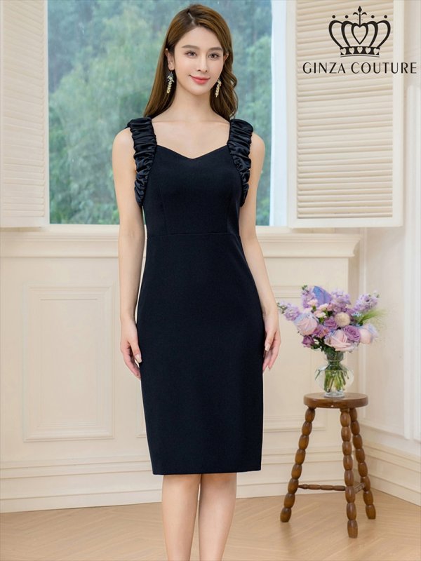 ネイビー　モデル：Aoli　身長：162cm　着用サイズ：7号(Sサイズ)