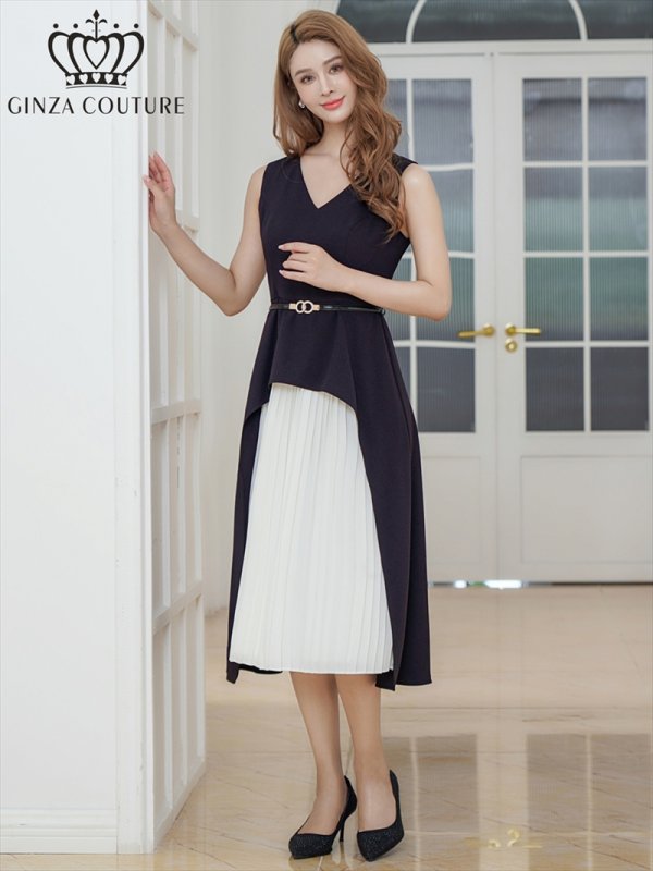 ブラックxホワイト モデル：Aoli　身長：162cm 着用サイズ：7号(Sサイズ)