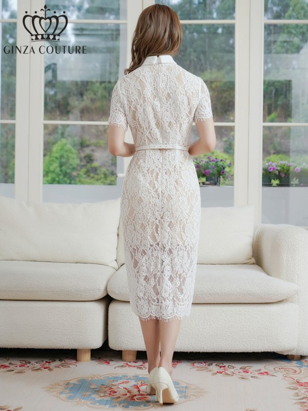 ホワイト　モデル：Aoli　身長：162cm　着用サイズ：7号(Sサイズ)