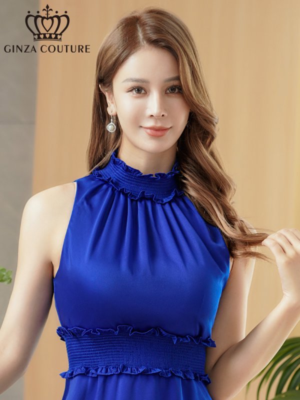 ロイヤルブルー　モデル：Aoli　身長：162cm　着用サイズ：7号(Sサイズ)