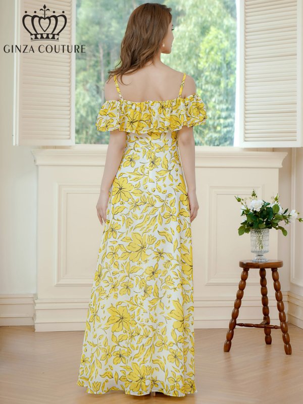 イエロー　モデル：Aoli　身長：162cm　着用サイズ：7号(Sサイズ)