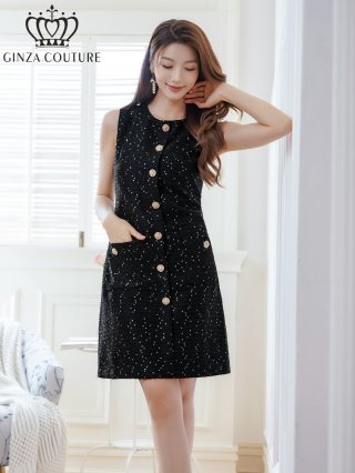 銀座クチュール　ツイードドレス　M GINZA COUTURE】ツイードドレス - sugar