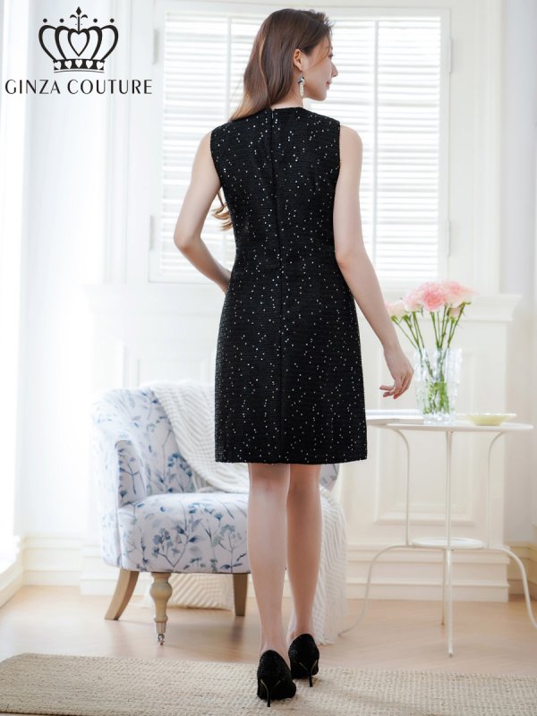 ブラック モデル：Qiqi　身長：160cm　着用サイズ：7号(Sサイズ)