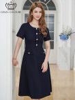 ネイビー モデル:Aoli 身長:162cm 着用サイズ:7号(Sサイズ)