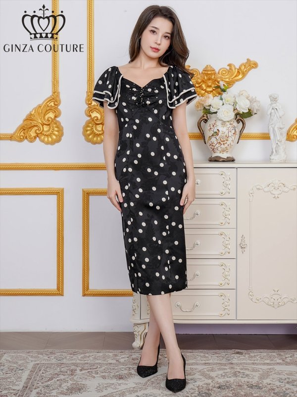 ブラック　モデル：Didi　身長：166cm　着用サイズ：7号(Sサイズ)