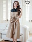 ブラック×ベージュ モデル:Aoli 身長:162cm 着用サイズ:7号(Sサイズ)