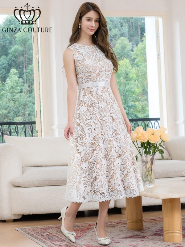 ホワイト モデル:Aoli 身長:162cm 着用サイズ:7号(Sサイズ)