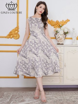 24006＊GINZA COUTURE＊フェミニン総レースミディアムドレスwhM 24006＊GINZA COUTURE＊フェミニン総レースミディアムドレスwhM