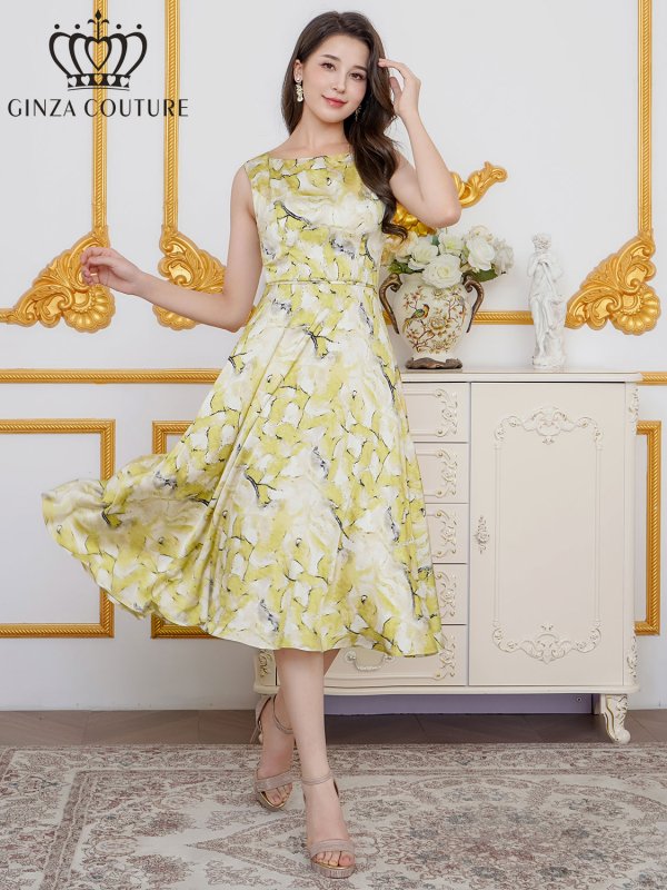 イエロー　モデル：Didi　身長：166cm　着用サイズ：7号(Sサイズ)