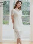 ホワイト モデル：Aoli　身長：162cm　着用サイズ：7号(Sサイズ)