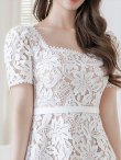 ホワイト モデル：Aoli　身長：162cm 着用サイズ：7号(Sサイズ)