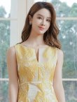 イエロー　モデル：Aoli　身長：162cm　着用サイズ：7号(Sサイズ)着用
