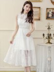 画像28: XS-Lサイズあり【ERUKEI エルケイ】フラワーレース/ Aライン/ ミモレ丈/ ノースリーブ/ ワンピース/ ミディアムドレス/ キャバドレス[OF2] (28)