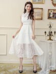 画像32: XS-Lサイズあり【ERUKEI エルケイ】フラワーレース/ Aライン/ ミモレ丈/ ノースリーブ/ ワンピース/ ミディアムドレス/ キャバドレス[OF2] (32)