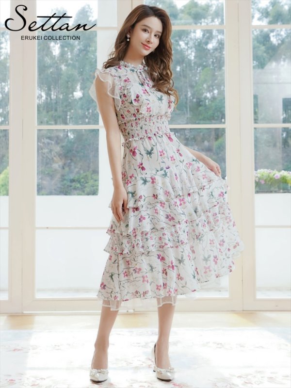 パープルxグリーン　モデル：Aoli　身長：162cm　着用サイズ：7号(Sサイズ)